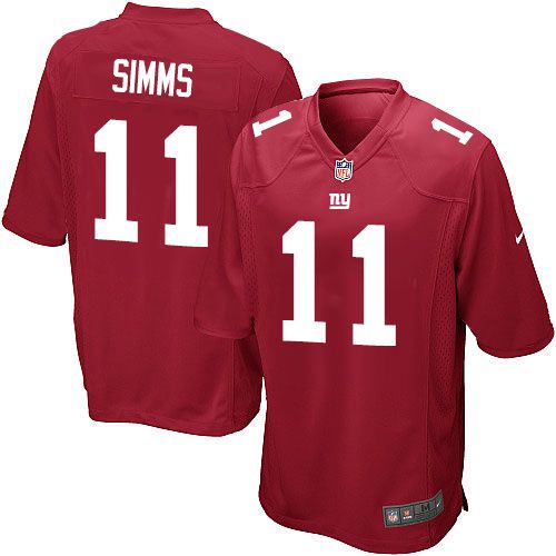 Men New York Giants #11 Phil Simms Nike Red Game Retired Player NFL Jersey